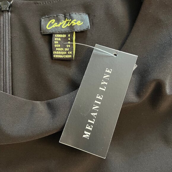 NWT Cartise Black & Red Tiered Cocktail Dress — Made in Canada — Size 6 - Picture 15 of 16